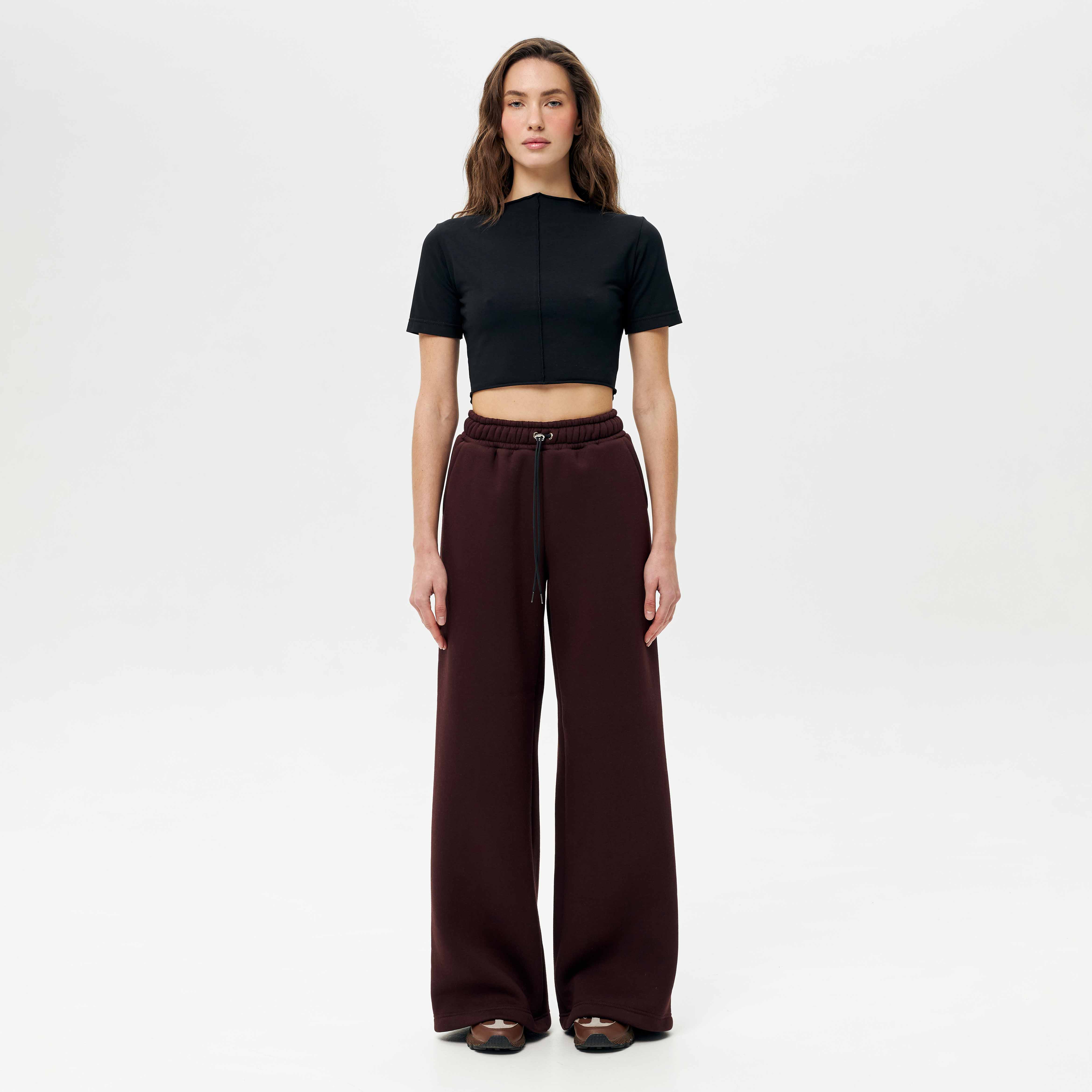 Купить Штаны прямые Коричневые утепленные FW 24-25 - Twins Store