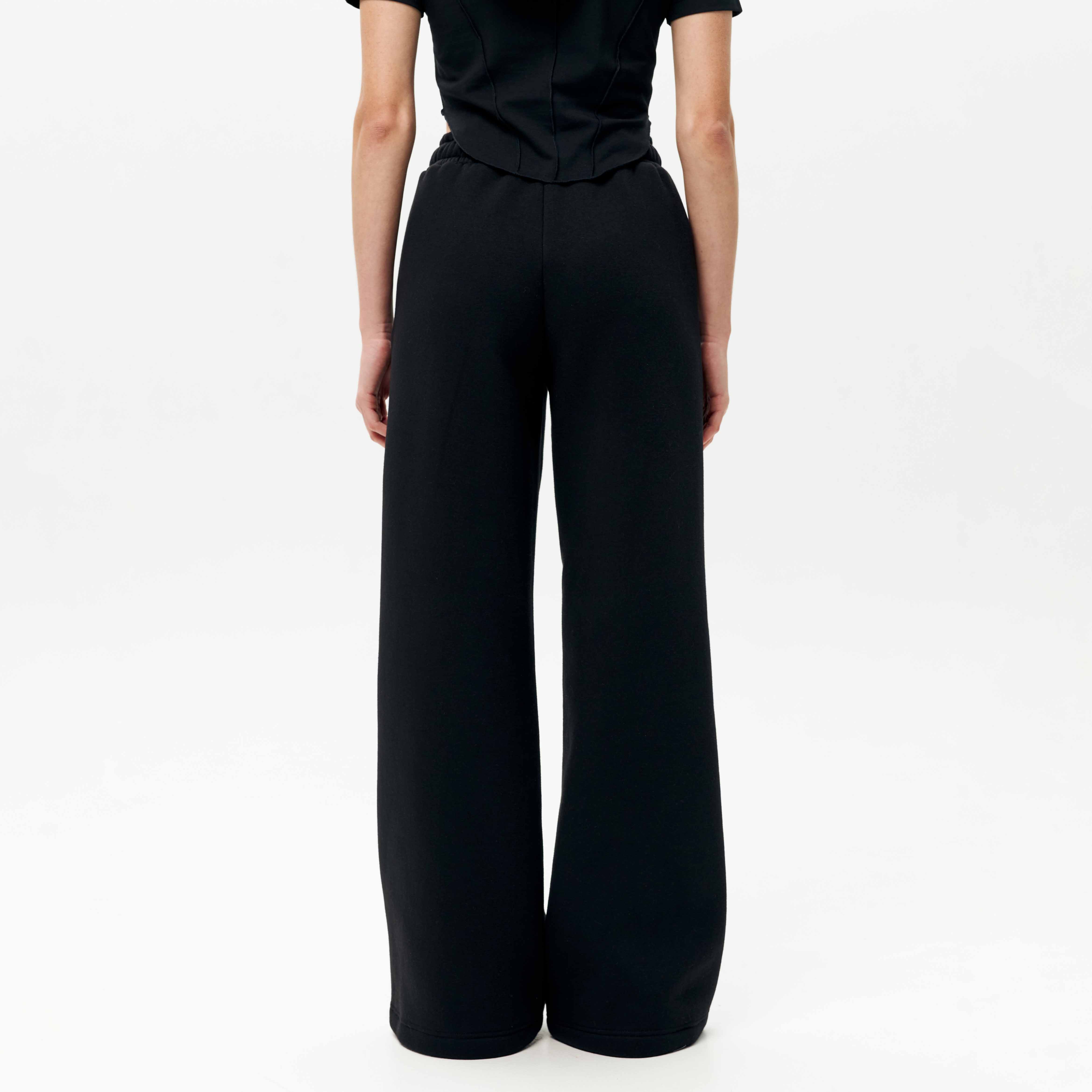 Купить Штаны прямые Черные утепленные FW 24-25 - Twins Store