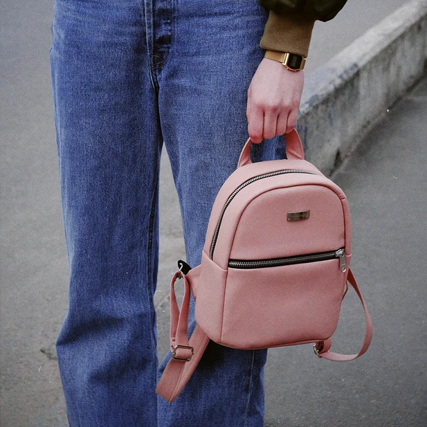 Женский персиковый рюкзак small
